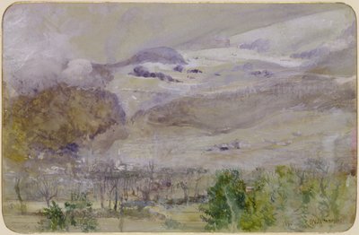 Swiss Valley Landscape, 1885 by John William Inchbold